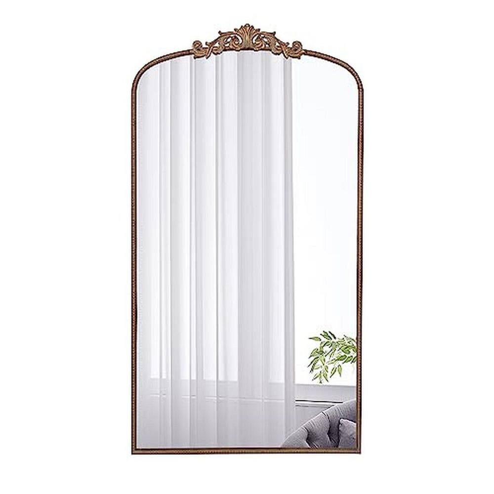 36.00 in. W x 66.00 in. H Arched Full Length Mirror with Gold Framed for Living Room or Bedroom in Gold price history on PriceWatchPro