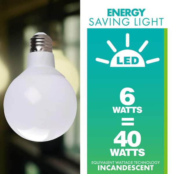 Simply Conserve 40-Watt Equivalent G25 Dimmable Contractor Pack Quick Install LED Light Bulb (60-Pack)