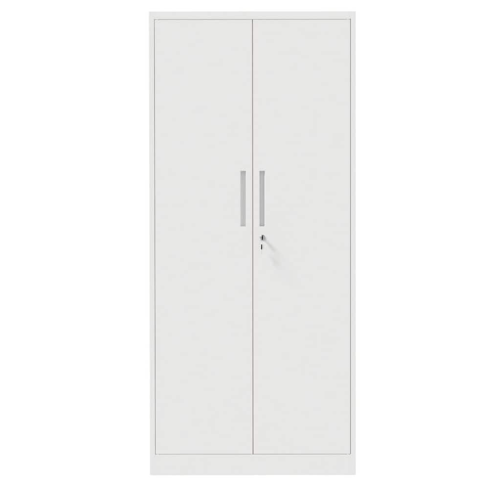 Lorvaris 35.43 in. W x 70.05 in. H x 17.72 in. D Metal Garage Freestanding Cabinet in White with Lock Doors and Shelves price history on PriceWatchPro
