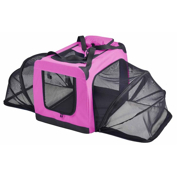 Collapsible Pet Carrier 27 with Wheels and Straps, Portable Kennel Travel  Cage Airline Approved, Dog Crate 360-Degree Ventilation for Small and