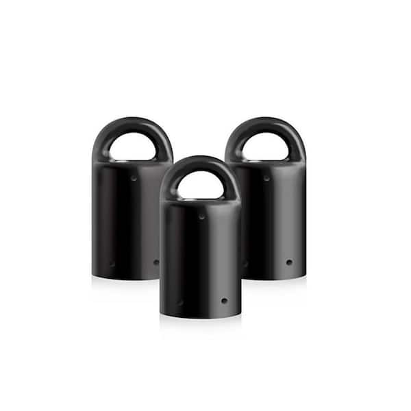 Heavy-Duty Indoor Outdoor Neodymium Anti-Rust Magnet, Magnetic Stud Finder, Key Organizer in Black (3-Pack)