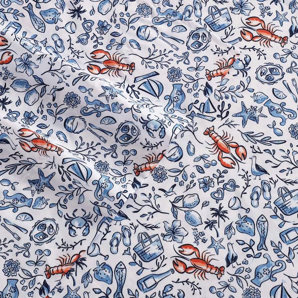 Nautica Coastal Fun 3-Piece White/Sea Hydrangea Blue/Red
