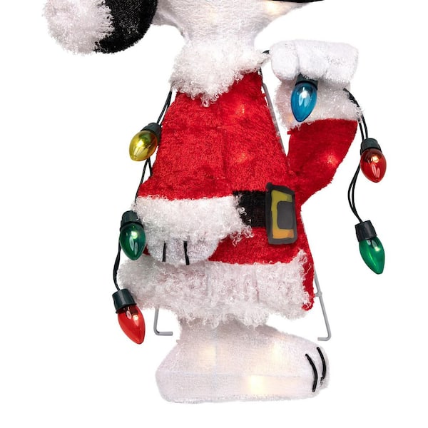 Northlight 24in. Lighted Santa Snoopy with String Lights Outdoor
