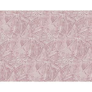 Abstract Triangle Metallic Mauve and Pearl Paper Strippable Roll (Covers 60.75 sq. ft.)