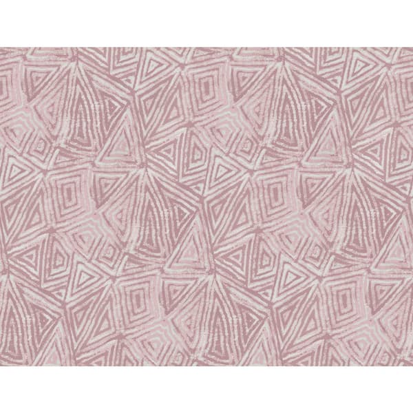 Seabrook Designs Abstract Triangle Metallic Mauve and Pearl Paper Strippable Roll (Covers 60.75 sq. ft.)