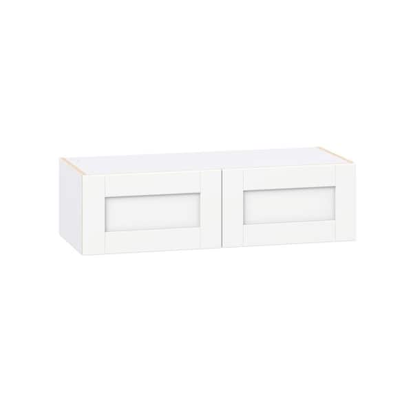 Milton 36 in. W x 14 in. D x 10 in. H Assembled Shaker Wall Bridge Kitchen Cabinet in Bright White