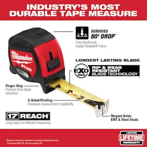 25 ft. x 1.3 in. Gen II STUD Magnetic Tape Measure with 14 ft. Standout with Fastback Compact Folding Utility Knife