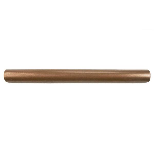 Merola Tile Contempo Polished Bronze Pencil 5/8 in. x 6 in. Metallic Wall Trim Tile