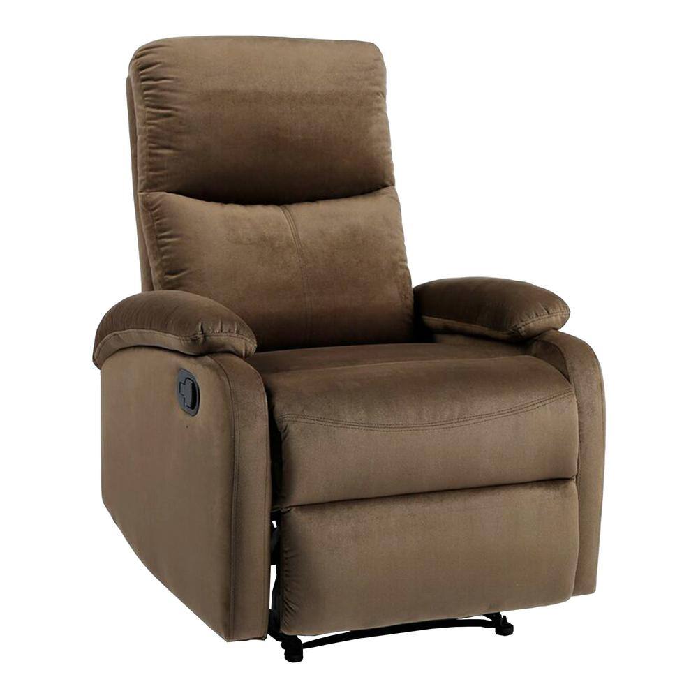 Pinksvdas A Big and Tall Brown Massage Recliner Chair with Massage Function Full Microfiber