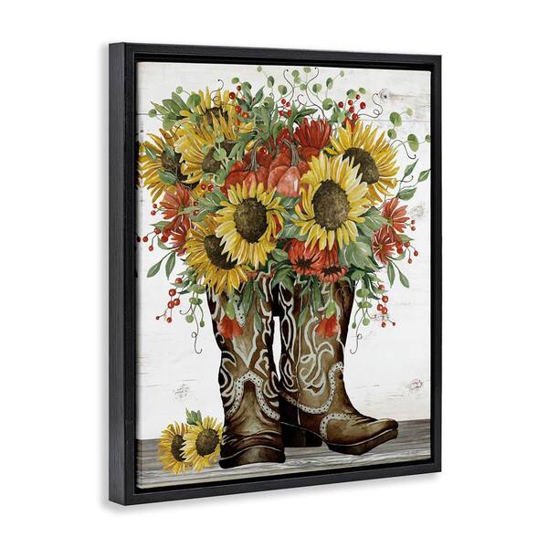 Stupell Industries Sunflowers in Western Boots by Cindy Jacobs