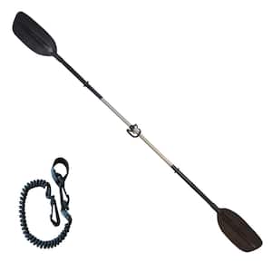 96 in. Black Kayak Paddle with Wrist Tether