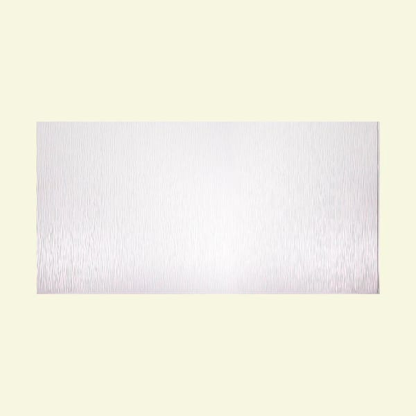 Fasade Ripple Vertical 96 in. x 48 in. Decorative Wall Panel in Gloss White