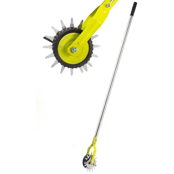 58 in. Manual Lawn Tool Wheel Rotary Edger w/ Adjustable 4-Section Stainless Steel Handle and Cushion Grip for Sidewalk