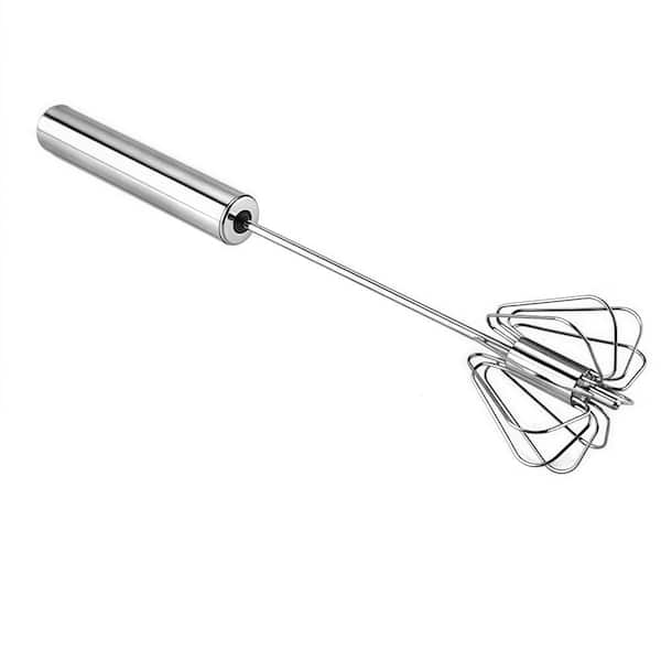 12 in. Stainless Steel Egg Whisk with Versatile Milk Frother for Blending, Whisking, Beating and Stirring (1-Pack)