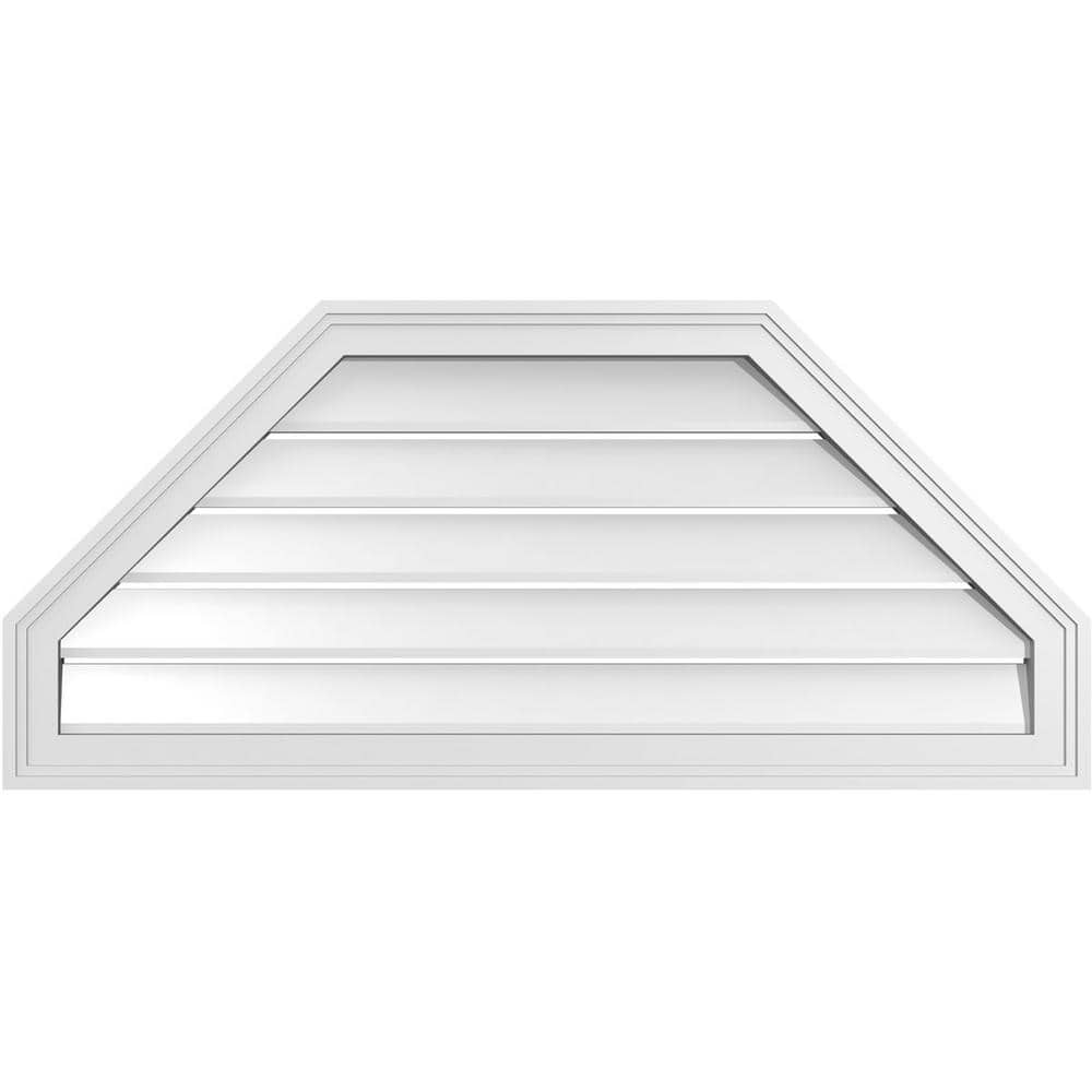 40 in. x 18 in. Octagonal Top Surface Mount PVC Gable Vent: Functional with Brickmould Frame price history on PriceWatchPro