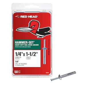 1/4 in. x 1-1/2 in. Hammer-Set Nail Drive Concrete Anchors (50-Pack)