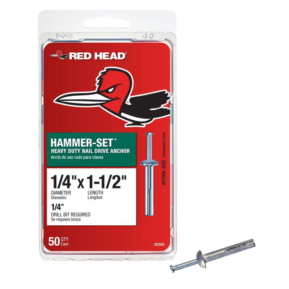 Red Head 50Pc 1//4X2 Hammer Set