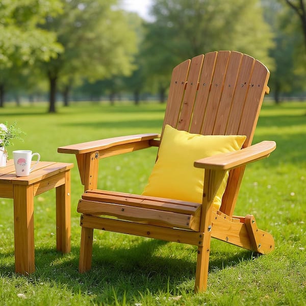 Karl home Teak Folding Wood Adirondack Chair 1 Piece HDK1G26001352