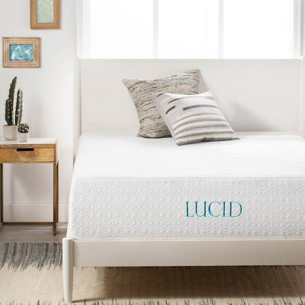 LUCID 14 in. King Plush Ventilated Bamboo Charcoal Mattress