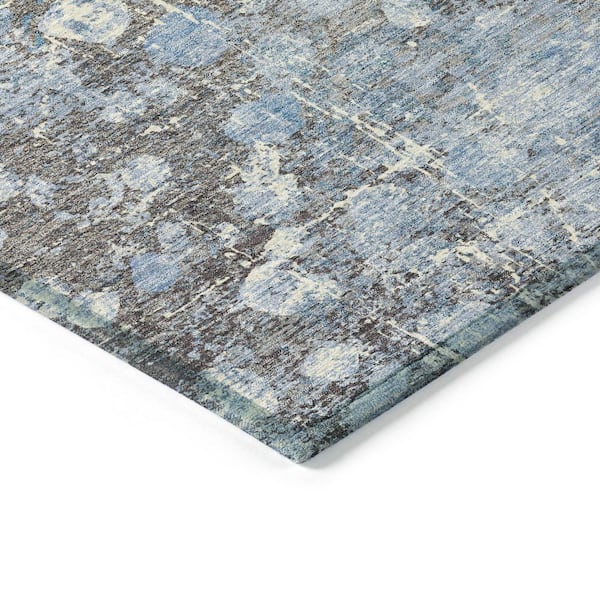 Chantille Machine Washable Indoor/Outdoor Abstract ACN2113 Blue 1 ft. 8 in. x 2 ft. 6 in. Accent Rug