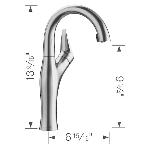Artona Single-Handle Bar Faucet in Stainless