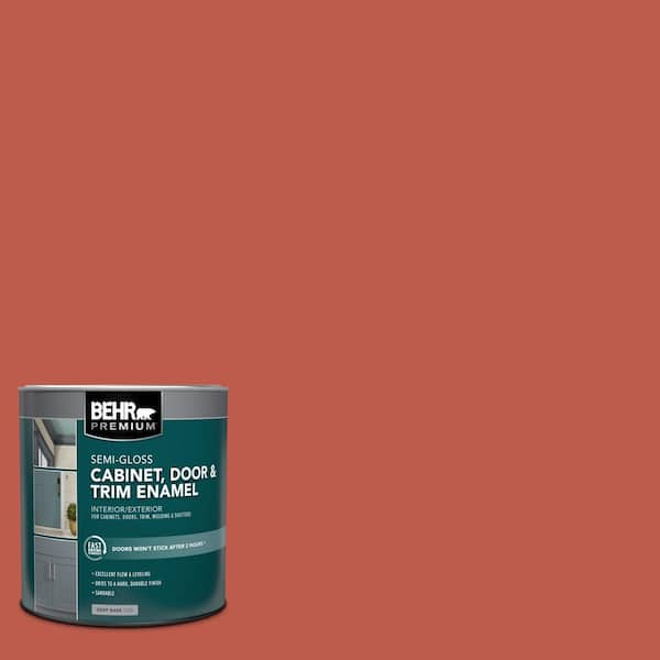 BEHR PREMIUM 1 qt. #M170-7 Tandoori Semi-Gloss Enamel Interior/Exterior Cabinet, Door & Trim Paint
