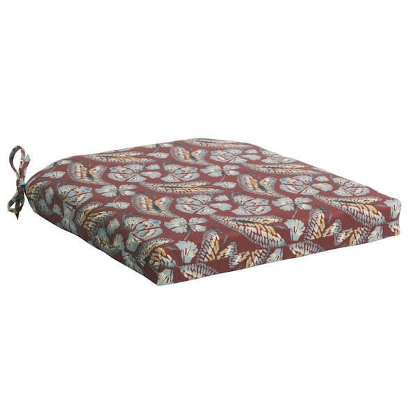 20 in. W x 20 in. D Square Outdoor Patio Seat Pad Cushion in Rustic Leaf