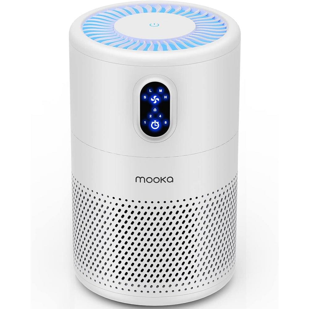 Mooka White Tower Air Purifier with True HEPA Filter