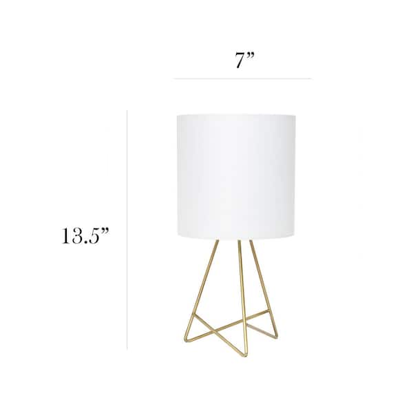 Wire Table Lamp With White Fabric Shade, Are There Lamps Without Cords