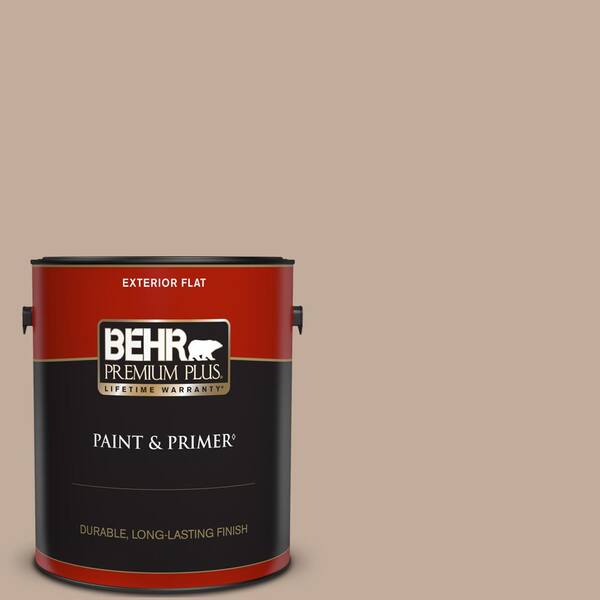 BEHR PREMIUM PLUS 1 gal. #PWL-87 Fall Mood Flat Exterior Paint & Primer