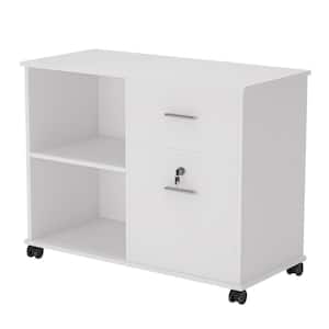MAYKOOSH White, 5-Drawer with Shelf, Office File Cabinets Wooden File  Cabinets for Home Office Lateral File Cabinet 11701MK - The Home Depot