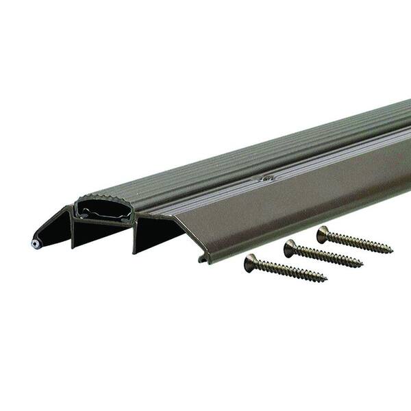 M-D Building Products Deluxe High 3-3/4 in. x 53-1/2 in. Bronze Aluminum Threshold with Vinyl Seal