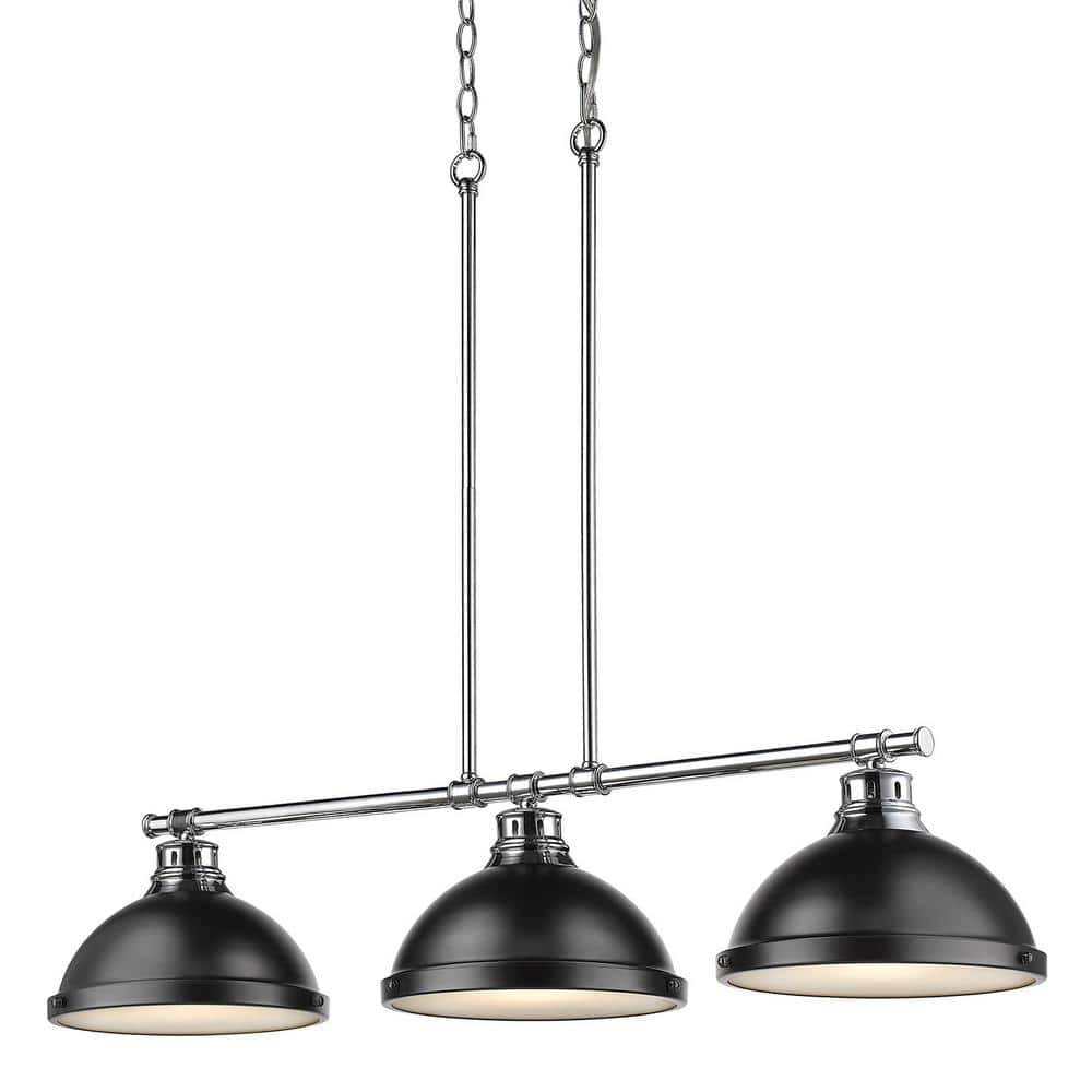 Duncan 300-Watt 3-Light Chrome Pendant Light with Steel Shade price history on PriceWatchPro