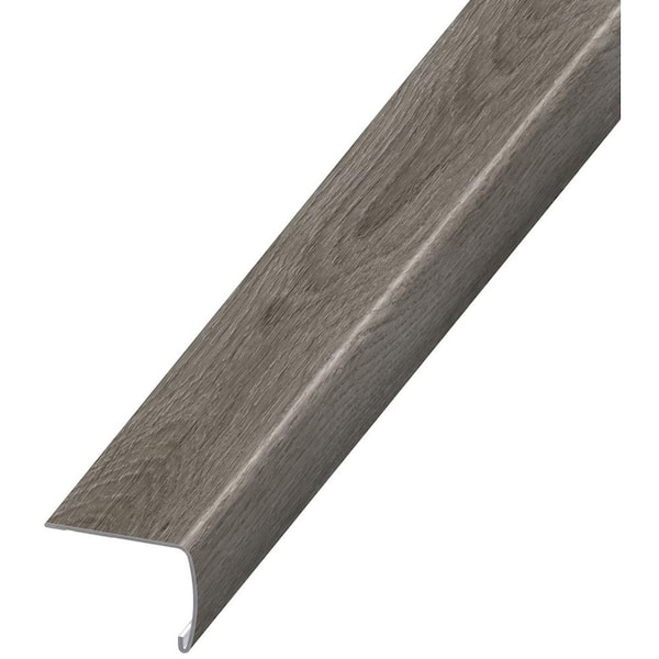 Home Decorators Collection Natural Oak Grey 7 mm Thick x 2 in. Wide x 94 in. Length Coordinating Vinyl Stair Nose Molding