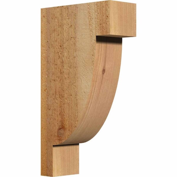 Ekena Millwork 4 in. x 10 in. x 18 in. Western Red Cedar Alpine Rough Sawn Corbel