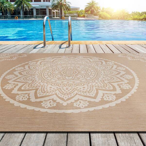 CAMILSON Outdoor Rug - Modern Area Rugs for Indoor and Outdoor patios,  Kitchen