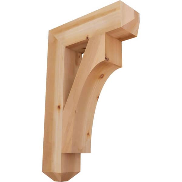 Ekena Millwork 5.5 in. x 36 in. x 24 in. Western Red Cedar Westlake Craftsman Smooth Bracket
