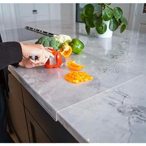 Stainless Steel Cutting Board with Lip Kitchen Counter Countertop
