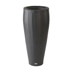 Vista 40 in. Round Resin Wicker Planter with Curve