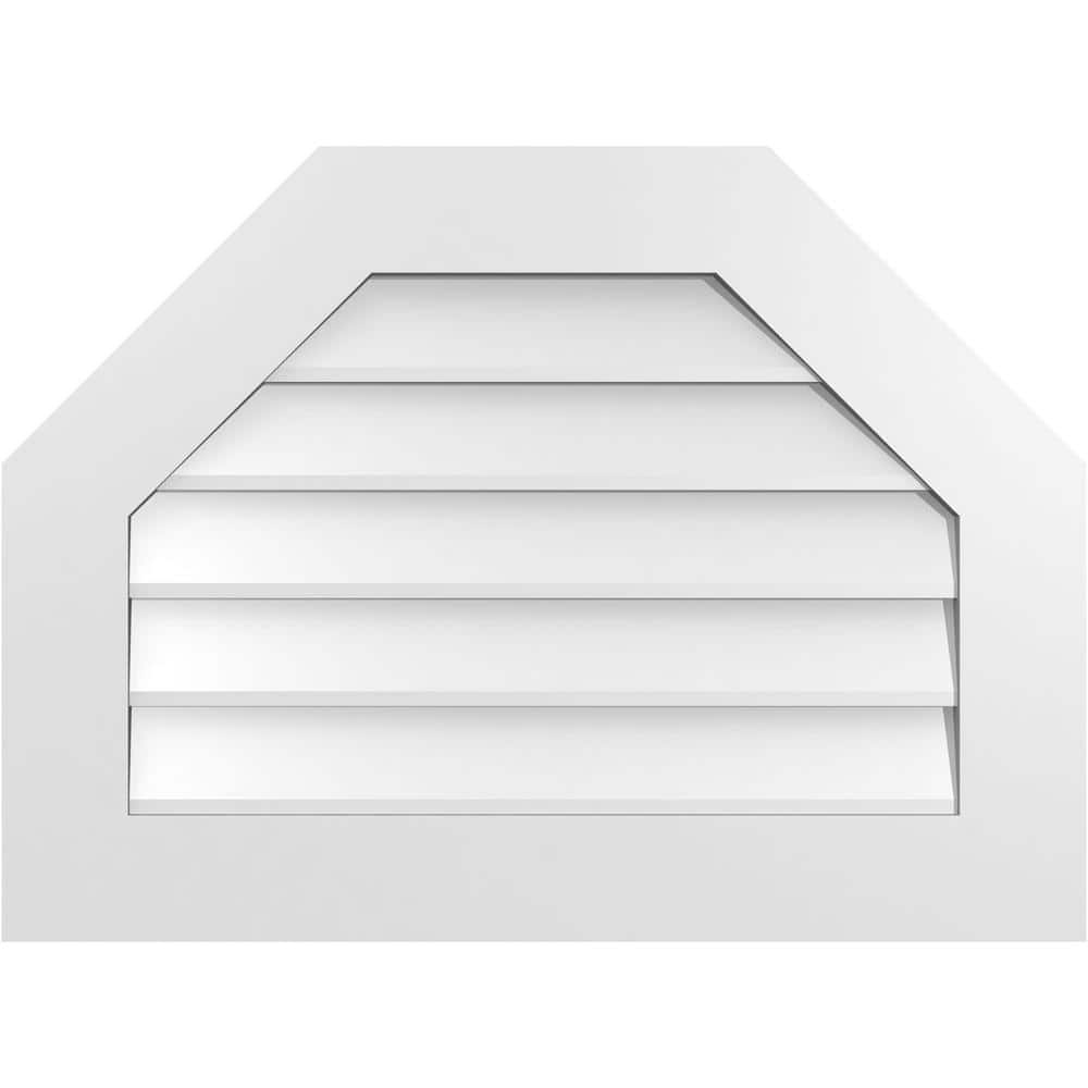 30 in. x 22 in. Octagonal Top Surface Mount PVC Gable Vent: Decorative with Standard Frame price history on PriceWatchPro