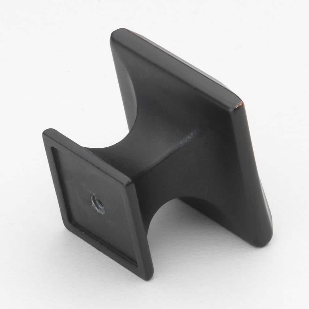 Oil Rubbed Bronze Square Cabinet Knob with Mounting Hardware
