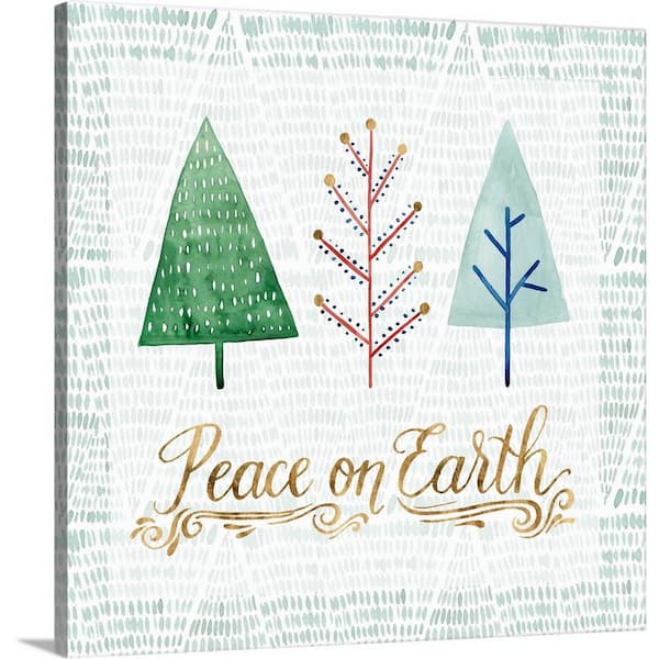GreatBigCanvas 24 in. x 24 in. Christmas Tree Whimsy II by Grace Popp Canvas Wall Art