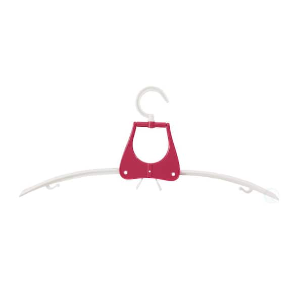 Basicwise Pink Plastic Hangers 5-Pack