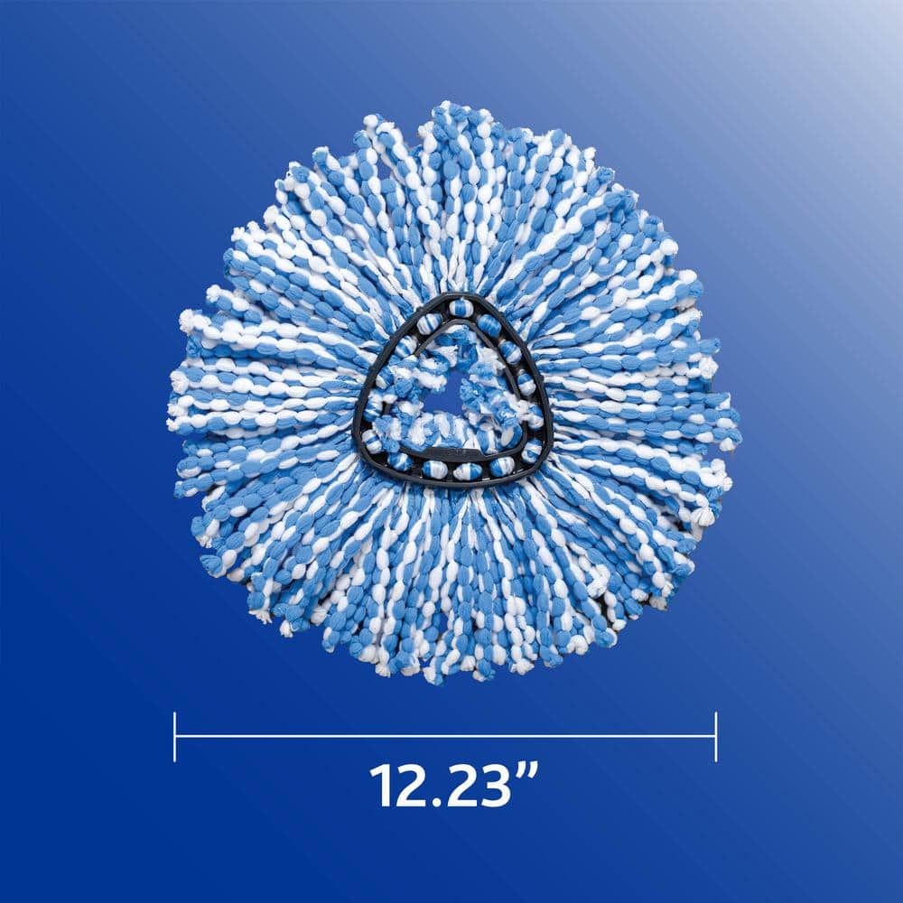 O-Cedar EasyWring Blue and White Microfiber Spin Mop Refill