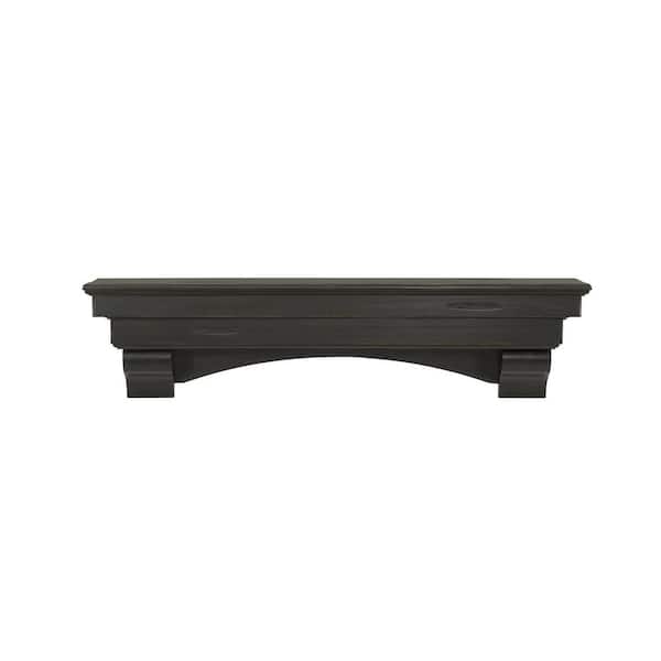 Pearl Mantels 4 ft. Dark Roast Finish CapShelf Mantel RPS4849720D