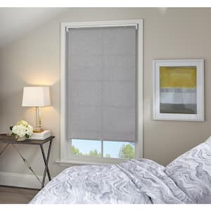 Cut-to-Size Grey Cordless Light Filtering Roller Shades 39 in. W x 64 in. L