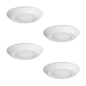 4 in. White Integrated LED Recessed Ceiling Mount Light Trim at 3000K Soft White Title 20 Compliant (4-Pack)