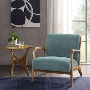 Novak Teal Mid-Century Modern Accent Armchair