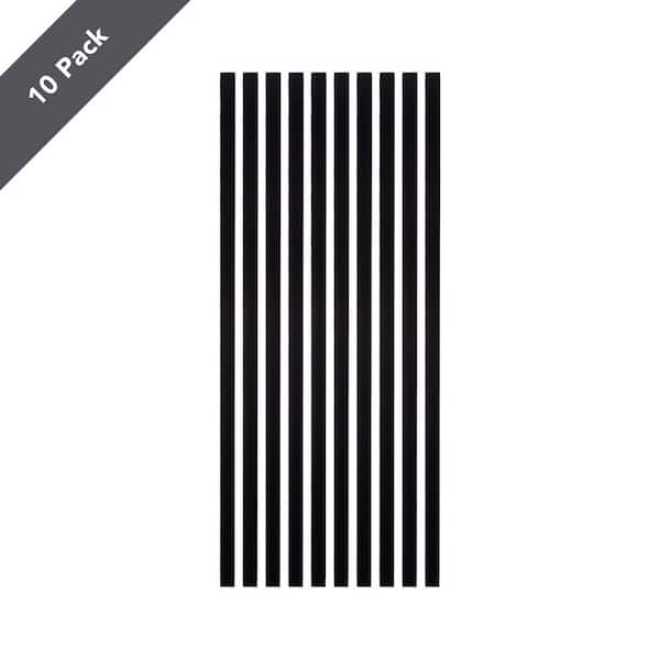 Deckorators 29 in. x .75 in. Satin Black Aluminum Square-Shaped Estate Baluster (10-Pack)