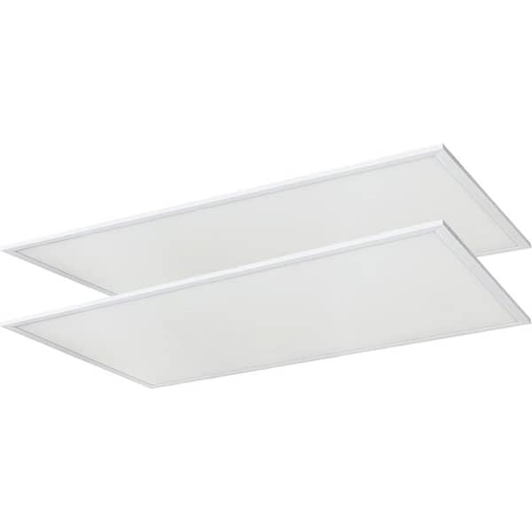 2 ft. x 4 ft. 4000 Lumens Dimmable Integrated LED Flat Panel Ceiling Flush Mount (2-Pack)